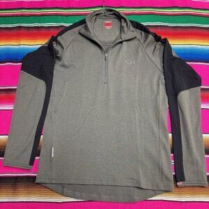 Icebreaker Shirt Mens Small GT 260 Lightweight Baselayer Merino Wool Thumb Holes